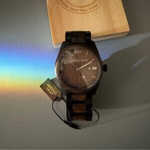 Original Grain Indonesian Ebony Men’s Watch . New.